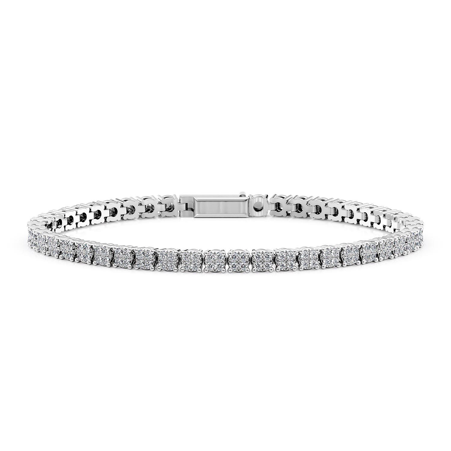 3d render of a gold bracelet on a white background