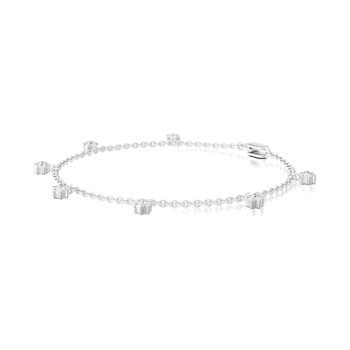 3d render of the same diamond bracelet in white gold