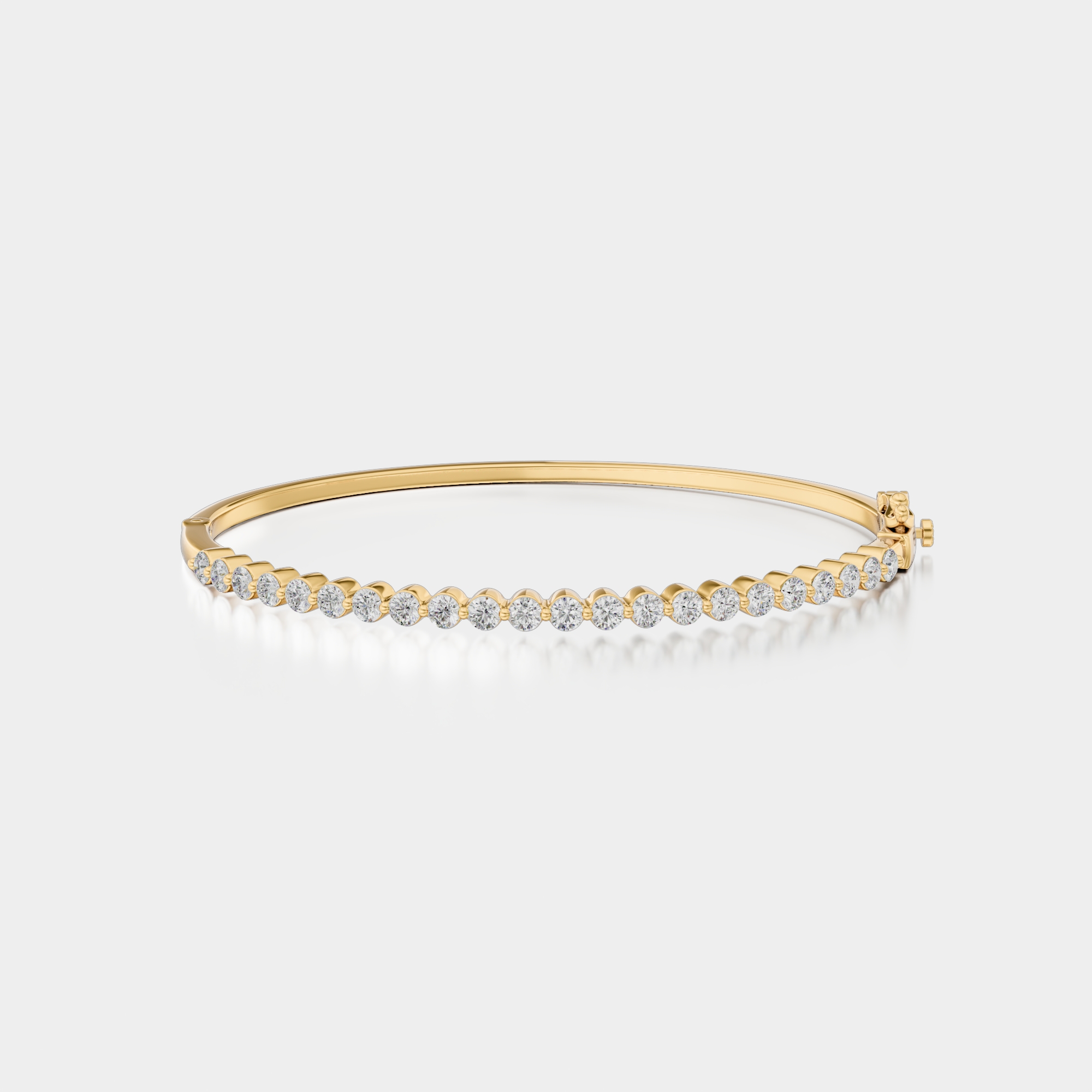 3d render of a yellow gold diamond bracelet