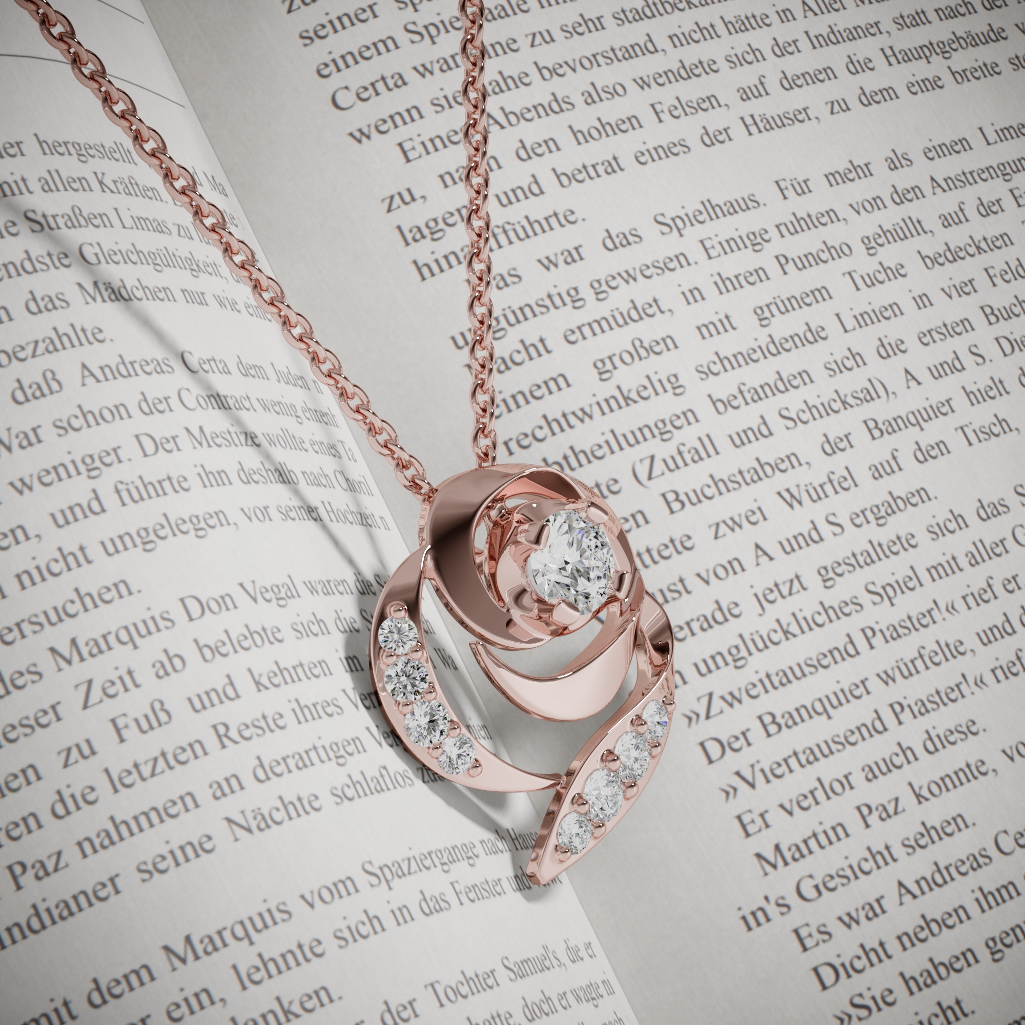 3d render of a diamond pendant
