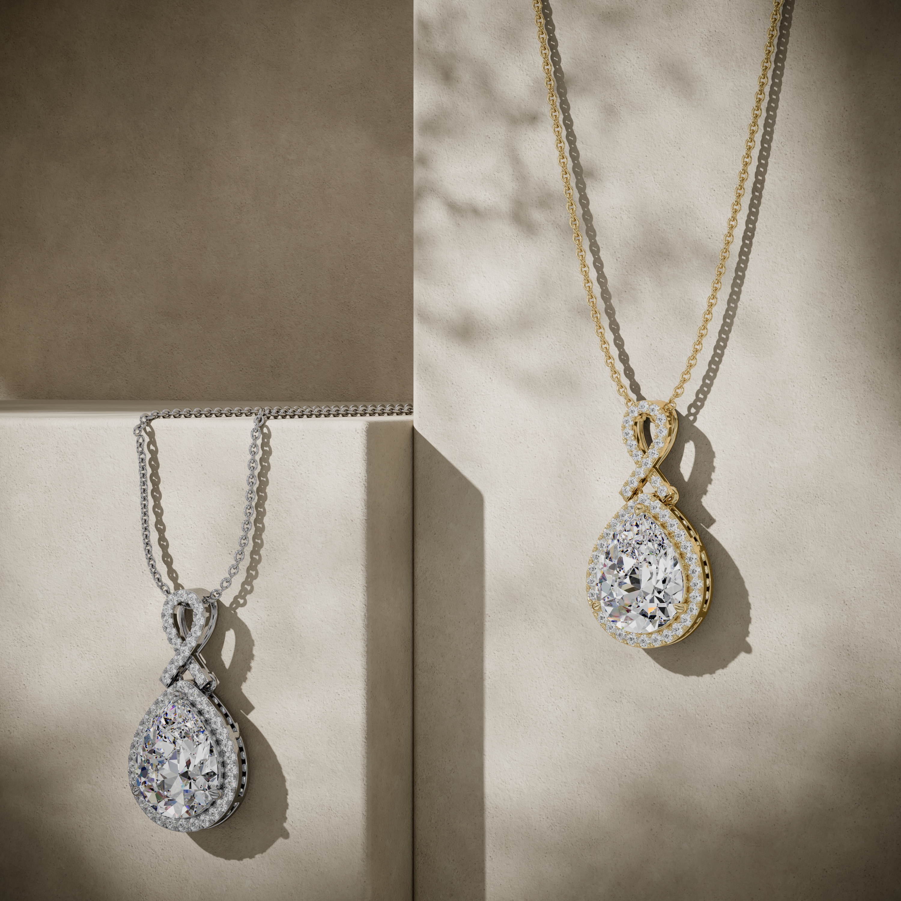 3d render of a diamond pendant
