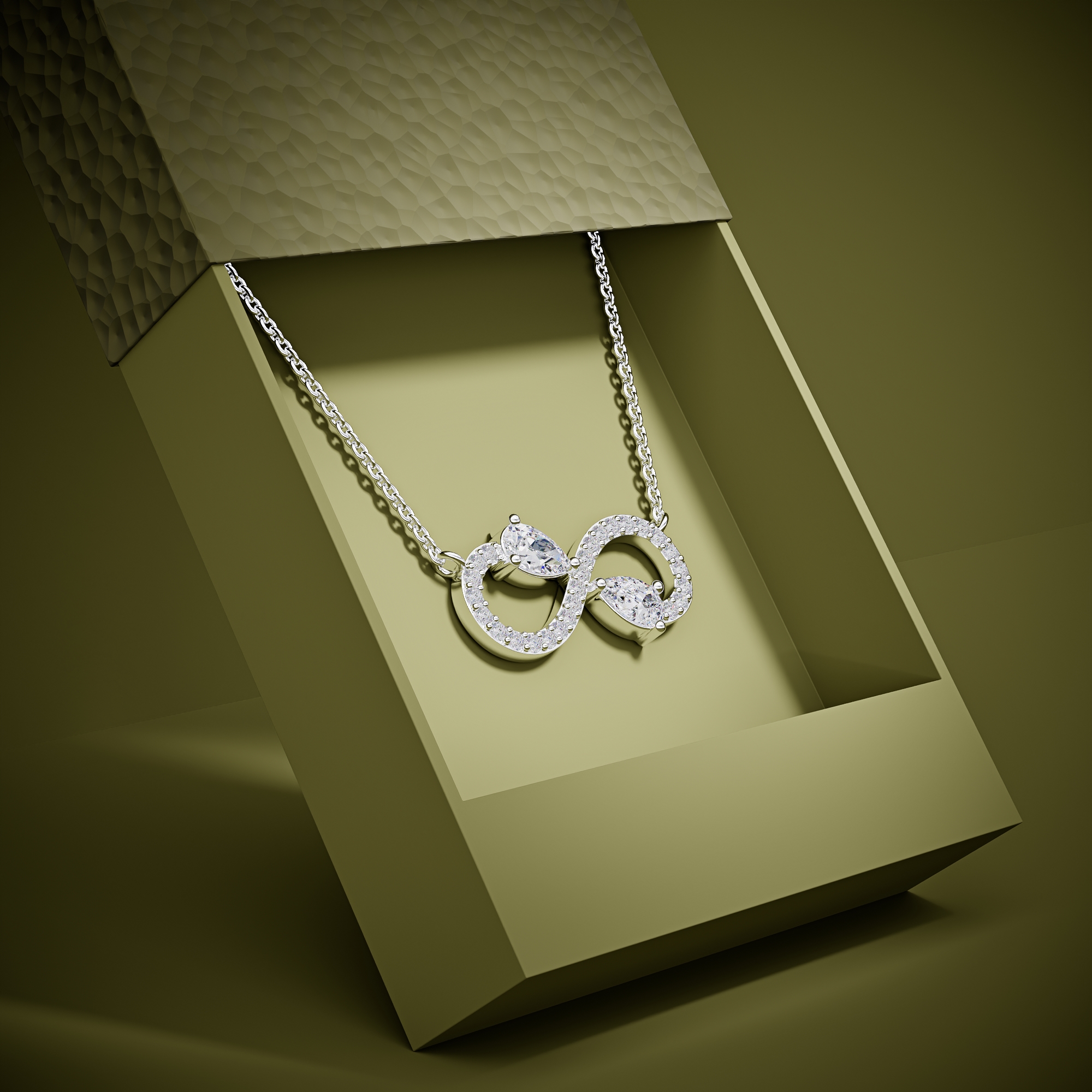 3d render of a diamond pendant